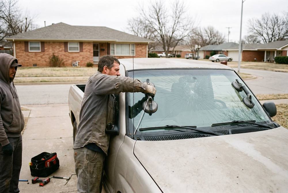 Removing old windshield